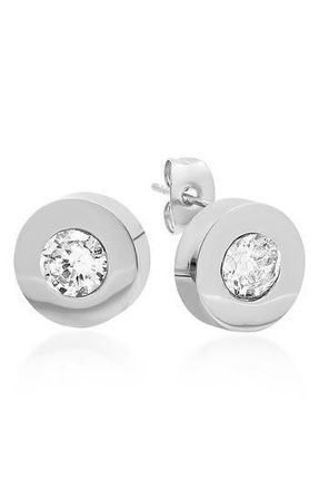 HMY Jewelry Swarovski Crystal Embellished Stud Earrings in Metallic at Nordstrom Rack