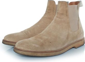 Common Projects beige su&egrave;de Chelsea boots