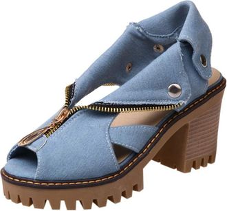 Generic Womens Sandals with Heel, Elegant Block Heel, Beige, Comfortable High Shoes, Womens Summer Heel Shoes, Non-Slip Sandals with Peep-Toe High Heels with 