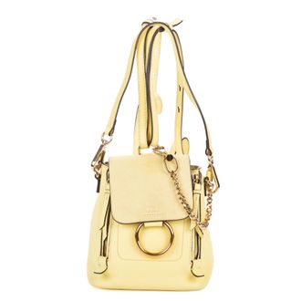 Chlo&eacute; Pre-owned Womens Mini Faye Backpack Bag Shoulder Bag - Yellow - One Size