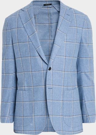 Sartorio Men & apos;s Wool and Cashmere Plaid Single-Breasted Sport Coat