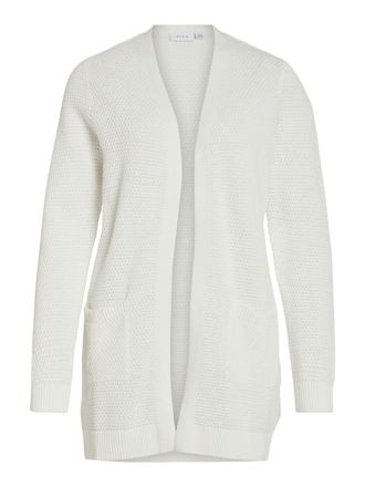 Vila Womens Vidalo L/S Knit Cardigan-Noos Sweater, White Alyssum, M