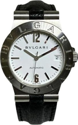 Bulgari Pre-owned Watches, male, White, Size: ONE SIZE Pre-owned Diagono Stainless Steel Wristwatch