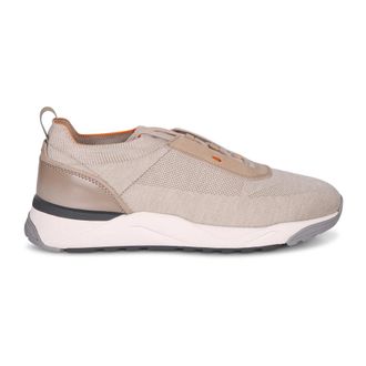 Santoni Sneakers, male, Beige, Size: 10 1/2 US Debts Lace-up Sneakers