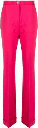 Pinko pressed-crease high-waist trousers - women - Polyamide/Polyamide/Viscose/Polyester - 44