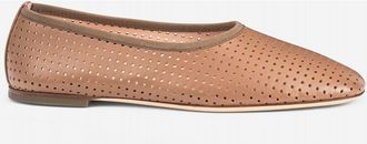 AGL Lucy Perforated Ballet Flat in Cocoa Nappa at Nordstrom, Size 39.5