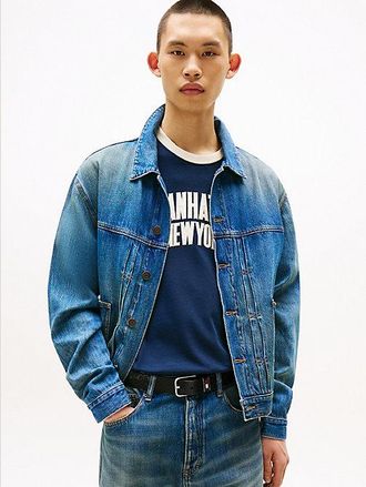 Tommy Hilfiger Back Embroidery Denim Trucker Jacket