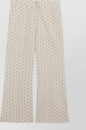 Valentino floral-print wide-leg trousers