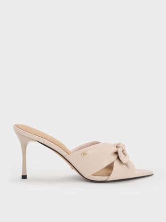 Charles & Keith Jayce Leather Stiletto Mules