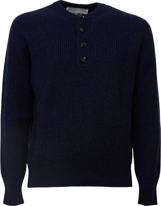 Amaranto Amar&aacute;nto, Truien & Vesten, Heren, Blauw, XL, Ronde hals gebreid