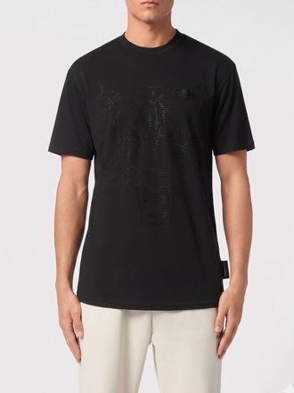 Plein Sport Cotton T-Shirt with Rhinestones