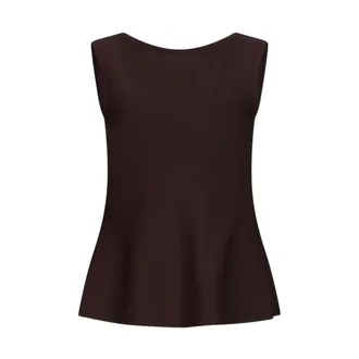 Liu Jo Sleeveless Tops, female, Brown, Size: XS Top with Cut-Out Detail