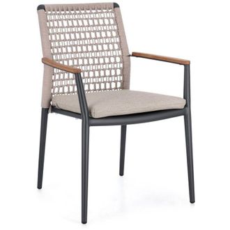 Decorspace Decor Space - Sedia Maddox struttura in alluminio con braccioli per interni ed esterni -Confezione da 2 Pezzi