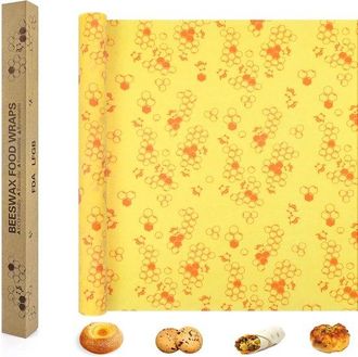 OEM Tela De Embalaje De Alimentos De Cera De Abeja Grande De 100x33 Cm Con Estampado De Panal, Tela Reutilizable Sin Pl&aacute;stico Para Pan