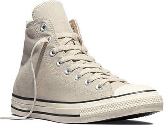 Converse Chuck Taylor All Star High Top Sneaker in Papyrus/Classic Ecru/Black at Nordstrom, Size 10.5