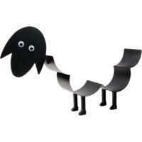 OEM Mezheng - Soporte De Papel Higi&eacute;nico De Metal Negro - Almacenamiento Decorativo Con Forma De Oveja - Capacidad Para 7 Rollos - Patas De Goma Antidesli