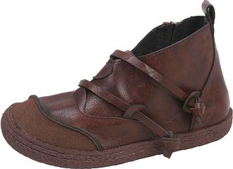 Generic Round Womens Keep Boots For Women Warm Toe Boots Cowboy Shoes womens boots Original Short Rain Boot (Coffee, 6.5)