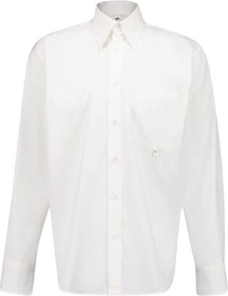 Maison Margiela Witte Afneembare Kraag Shirt - Heren - Overhemden - Wit - M - Katoen - Overhemden