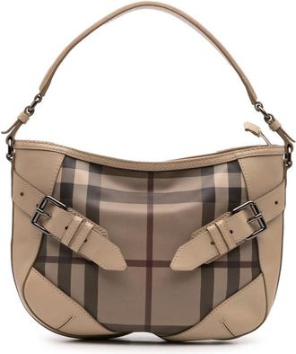 Burberry Pre-owned Burberry Smoke Check Coated Canvas and Leather Satchel CNSANQITDON