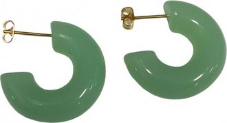 Lucas Jack Resin Hoop Earrings In Aqua