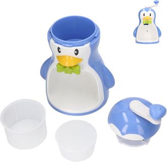 OEM Trituradora De Hielo Con Forma De Ping&uuml;ino, De Abs, Azul, Port&aacute;til, Manual, Para El Hogar, Con Recipiente, Accesorios De Cocina