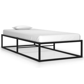 vidaXL Estructura De Cama Sin Colch&oacute;n Metal Negro 100x200 Cm Vidaxl