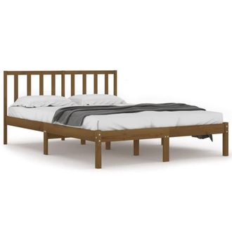 Berkfield Home Bed Frame Honey Brown Solid Wood Pine 200x200 cm