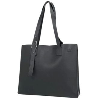 Loewe Pre-owned Tote Bag - Dames - Pre-owned - Zwart - Maat: ONE Size Leer