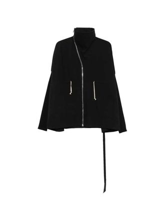 Rick Owens asymmetrisch sweatshirt met trechterhals en ritssluiting