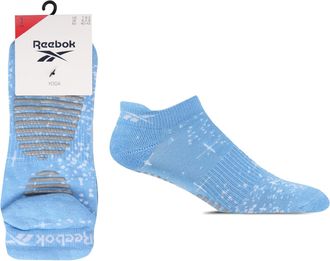 Reebok Unisex Technical Yoga Socks - Mens and Ladies, Soft Cotton, Low Cut Trainer, Socks, Arch Support, Seamless Toe, Cushioned, with Grips, 1 Pair Size Ran
