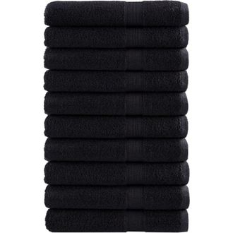 vidaXL Asciugamani solund 10 pz Neri 100x200 cm 600 g/m&sup2; - Vidaxl