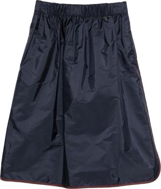 Prada Rok met logoplakkaat - Blauw