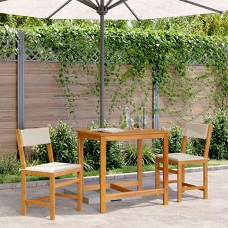 vidaXL Juego De Balc&oacute;n Con Cojines 3 Piezas Madera Maciza De Acacia Vidaxl