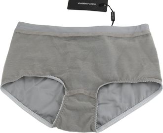 Dolce & Gabbana Womens Underwear Silver With Net Silk Bottoms Cotton Clothing