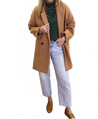 She + Sky Womens London Coat In Camel