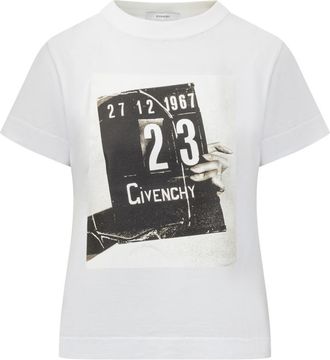Givenchy White Graphic Crew Neck T-Shirt