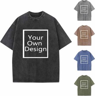 Generic Personalised T Shirt Unisex T-Shirt with Any Photo or Text Custom T Shirts Design Your Own Shirt | Printed Short Sleeve for Birthdays Teams Holidays M