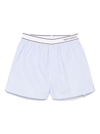 Sporty & Rich logo-waistband shorts - Blue