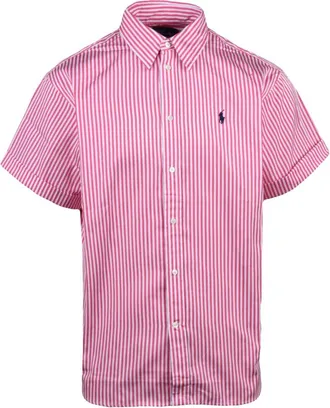 Polo Ralph Lauren Overhemden, Heren, Roze, XS, Katoen, Short Sleeve Shirt