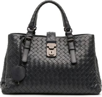 Bottega Veneta 2012-2025 kleine Nappa Intrecciato Roma tas - Blauw