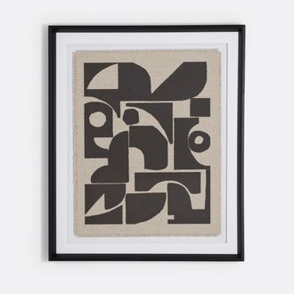 La Redoute Interieurs Kader met linnen motief 50 x 60 cm, Albio