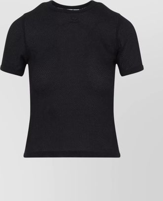 Courrèges signature mesh contrast t-shirt