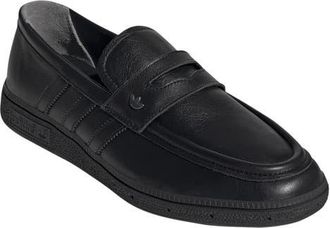 adidas Handball Spezial Premium Loafer in Black/black/grey at Nordstrom, Size 5.5