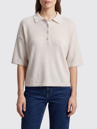 Allude Polo in puro cashmere con scollo a tre bottoni e spalle cadute