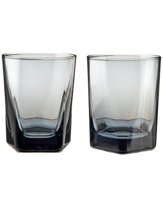 Viski Set Of 2 Warren Smoke Dof Glasses