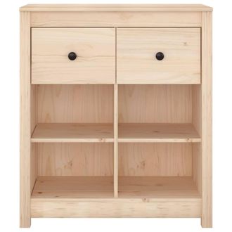 Berkfield Home Sideboard 70x35x80 cm Solid Wood Pine in Light Tan | Size: 70 x 35 x 80 cm