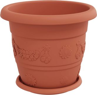 vidaXL Macetas 24 Uds. Rojo Ladrillo &Oslash; 30 X 25 Cm Pl&aacute;stico Vidaxl