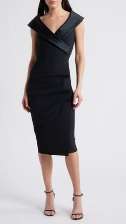 La Petite Robe Di Chiara Boni Fiynorc Off the Shoulder Cocktail Dress in Nero at Nordstrom Rack, Size 14