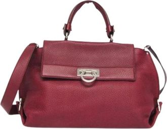 Ferragamo Pre-owned Handtas - Dames - Vintage Handtas - Rood - ONE Size - Leer - Vintage