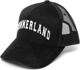 Nahmias Accessoires, Heren, Zwart, ONE Size, Katoen, Summerland Corduroy Trucker Hat
